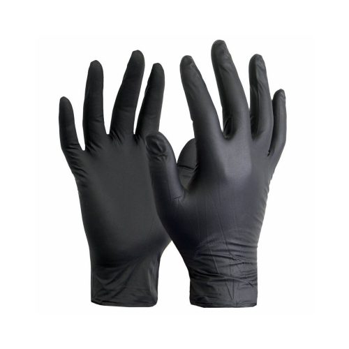 Gumikesztyű nitril púdermentes S 100 db/doboz Guarder® fekete