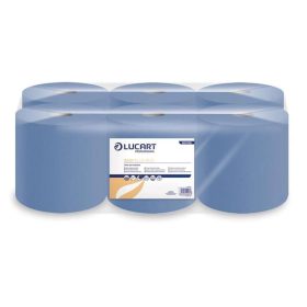   Kéztörlő 1 rétegű tekercses átmérő 19 cm 6 tekercs/karton 19 CF Easy Blue Lucart_861096 kék