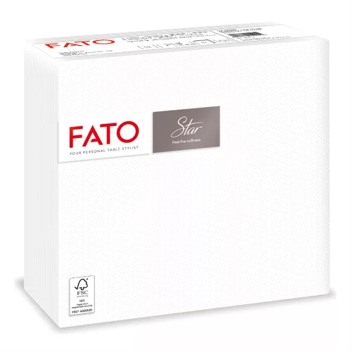 Szalvéta 2 rétegű 38 x 38 cm 40 lap/cs Fato Star fehér_82990000