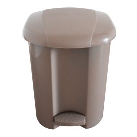 Szemeteskuka pedálos műanyag 17 literes, barna