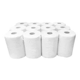   Kéztörlő 2 rétegű tekercses átmérő 14 cm 100  százalék  cellulóz duda nélküli 12 tekercs/karton_090631A-DN hófehér