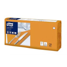   Szalvéta 2 rétegű 1/4 hajtás lapméret 32,8 x 32,5 cm 200 lap/csomag Lunch Tork_477843 narancs