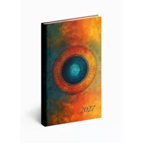  Zsebnaptár álló Picture, fehér lapokkal mandala Realsystem 2027.