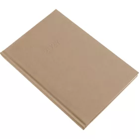   Határidőnapló Standard B/5, heti fehér lapokkal drapp Realsystem 2027.