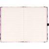Keménytáblás notesz vonalas krémszínű lapokkal leszorító gumiszalaggal Sakura 130x210mm, Presco