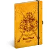Keménytáblás notesz krémszínű lapokkal leszorító gumiszalaggal Harry Potter-Hogwarts 130x210mm, Presco