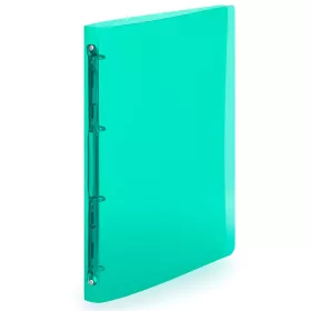   Gyűrűskönyv A4, 4 gyűrűs 2cm gerinc áttetsző PP, Karton P+P Lines zöld