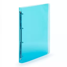   Gyűrűskönyv A4, 4 gyűrűs 2cm gerinc áttetsző PP, Karton P+P Lines kék
