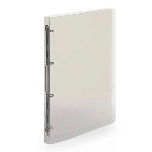 Gyűrűskönyv A4, 4 gyűrűs 2cm gerinc áttetsző PP, Karton P+P Lines füst