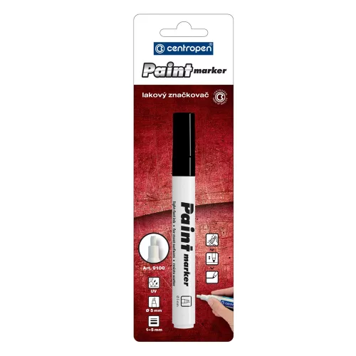 Lakkmarker 1-5mm, vágott hegy Centropen 9100 fekete