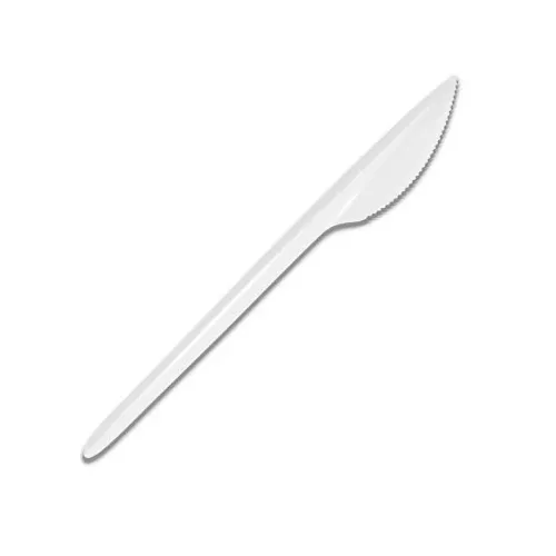 Kés újrahasználható PS műanyag 50 db/csomag fehér