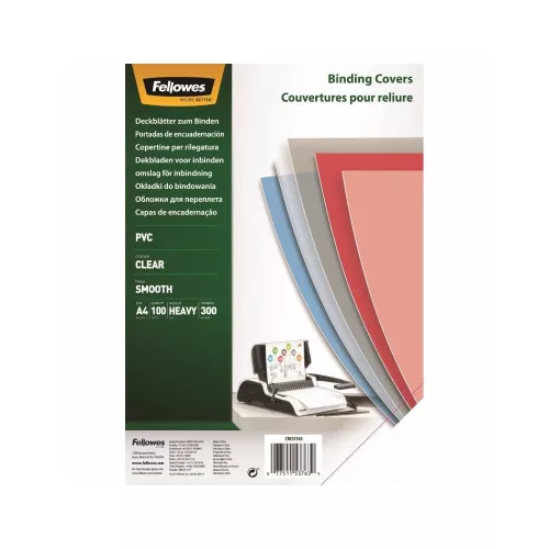 Előlap, A4, 300 mikron, 100 db/csomag, Fellowes&reg; víztiszta