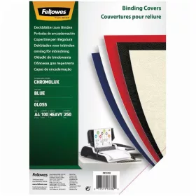   Hátlap, A4, 250 g, fényes, Fellowes&reg; ChromoLux, 100 db/csomag, kék