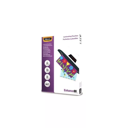 Lamináló fólia, A3, 80 mikron, matt, 100 db/doboz, Fellowes&reg;