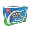 Toalettpapír 3 rétegű kistekercses 100 százalék  cellulóz 90 lap/tekercs 24 tekercs/csomag Star Trio fehér