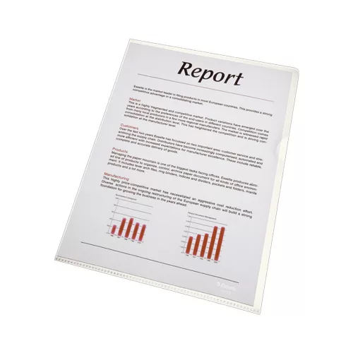 Genotherm 'L' A4, 75 micron víztiszta 54810 100 db/csomag, Esselte