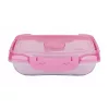 Ételtároló doboz 0,7 literes csatos és szelepes mikrós-fagyasztós_lányos színek