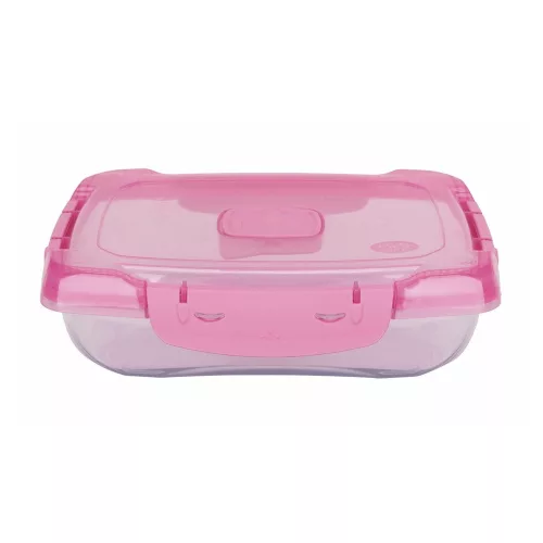 Ételtároló doboz 0,7 literes csatos és szelepes mikrós-fagyasztós_lányos színek