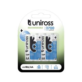   Elem tölthető akku AA ceruza HR6 2700mah 4 db/csomag, Uniross