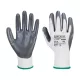 Védőkesztyű PU tenyérmártással nylon S-es méret Portwest szürke-fehér