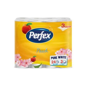   Toalettpapír 3 rétegű kistekercses 100 százalék  cellulóz 90 lap/tekercs 24 tekercs/csomag Boni Perfex Barack
