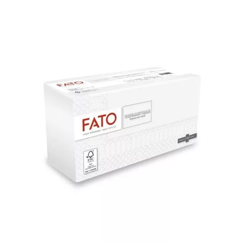 Szalvéta 2 rétegű 1/8 hajtás lapméret 38 x 38 cm 50 lap/cs Fato Smart Table fehér_82740002
