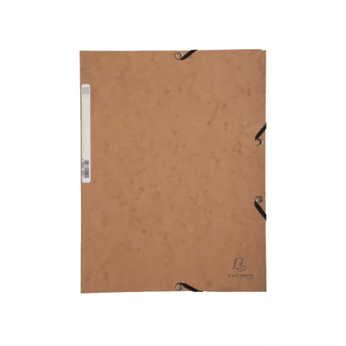 Gumis mappa karton  prespán A/4 Exacompta barna