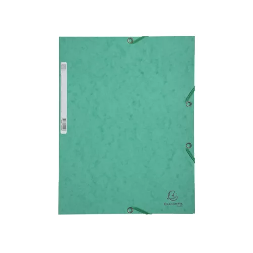 Gumis mappa karton  prespán A/4 Exacompta zöld