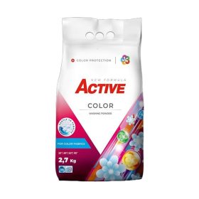   Mosópor 2,7 kg (40 mosás) zsákos színes ruhákhoz Active Color