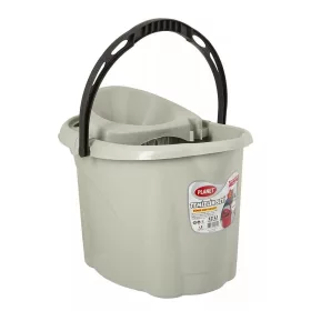   Felmosó vödör 12 literes műanyag kicsavaró kosárral szürke_UP601-002