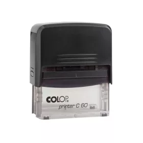Bélyegző C60 Colop átlátszó fekete ház/natúr párna