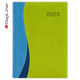   Határidőnapló Dubai A5 heti, fehér lapokkal kék-zöld Dayliner 2027.