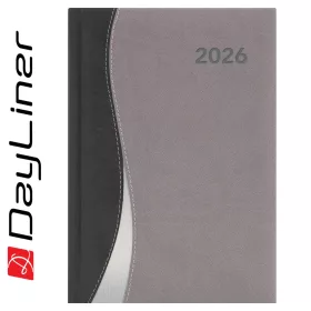   Határidőnapló Dubai A5 napi, fehér lapokkal fekete-szürke Dayliner 2027.