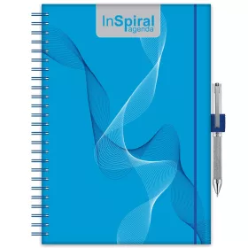  Határidőnapló InSpiral A5 heti, fehér lapokkal kék-kék Dayliner 2027.