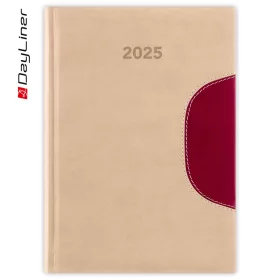   Határidőnapló Memphis B5 heti, fehér lapokkal bézs-padlizsán Dayliner 2026.