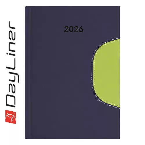 Határidőnapló Memphis B5 heti, fehér lapokkal kék-zöld Dayliner 2027.