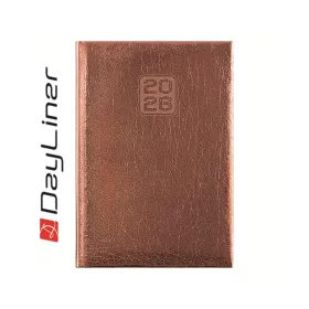   Határidőnapló Mirror B6 heti, fehér lapokkal bronz Dayliner 2027.