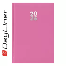   Határidőnapló Pannon A5 heti, fehér lapokkal fuchsia Dayliner 2027.