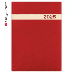   Határidőnapló The Boss A5 napi, fehér lapokkal bordó Dayliner 2027.