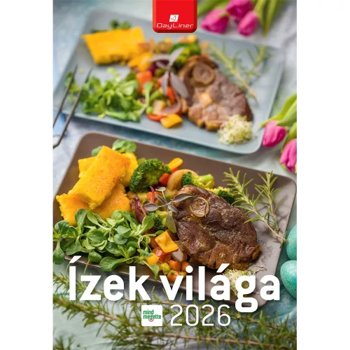 Falinaptár képes 230 x 330 mm, fehér lapokkal Ízek világa Dayliner 2027.