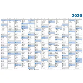   Plakátnaptár 980 × 680 mm, fehér lapokkal kék ívben Dayliner 2027.