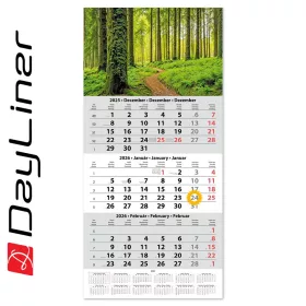   Speditőr naptár 1 tömb, 3 hónap SP-1 330 × 670 mm, fehér lapokkal Erdő Dayliner 2027.