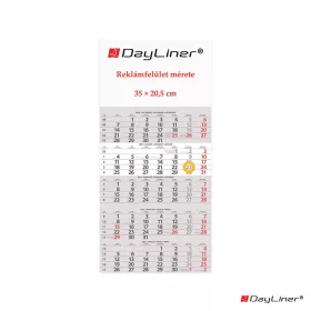   Speditőr naptár 1 tömb, 5 hónap SP-15 330 × 670 mm, fehér lapokkal Fejrész üres Dayliner 2027.
