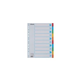   Elválasztólap, A4, Maxi regiszteres 1-10 írható karton előlap 100208 Esselte