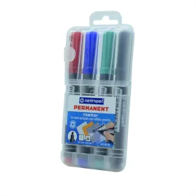   Alkoholos marker készlet, 1-4,6mm, vágott hegyű, Centropen 8576, 4 klf. szín
