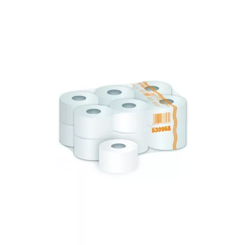 Toalettpapír 2 rétegű közületi átmérő 19 cm 100  százalék  cellulóz 125 m/tekercs 12 tekercs/karton Peppy_53096A