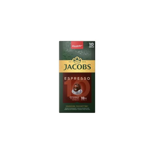 Kávékapszula, Nespresso kompatibilis Jacobs Espresso 10 Intenso 10db/doboz