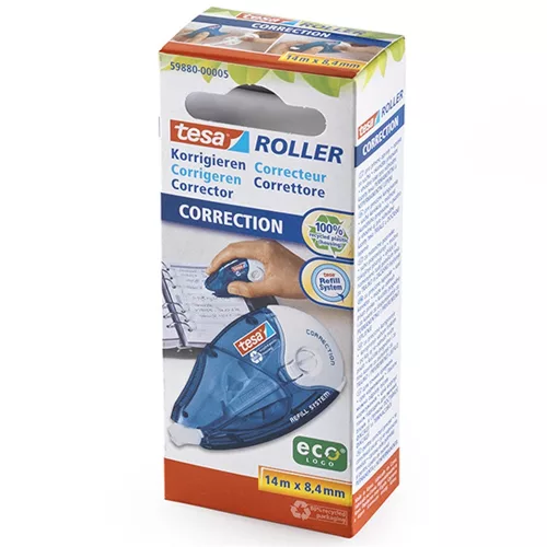 Hibajavító roller 8,4mm x 14m utántölthető, cserélhető betétes Tesa