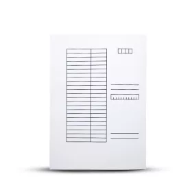   Iratgyűjtő, pólyás dosszié A4, 230g. karton táblázatos noname fehér