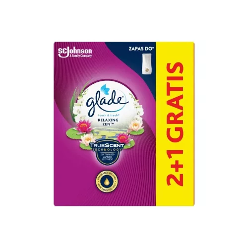Légfrissítő utántöltő 3 x 10 ml 2+1 Glade&reg; Touch&Fresh Japánkert